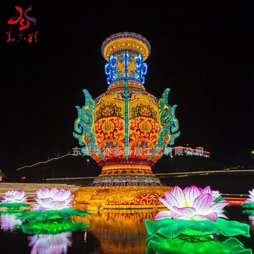 中秋节景区公园商城传统风灯笼长廊装饰彩灯大型灯会灯展定制