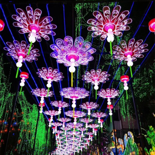 四川自贡传统花灯灯会夏季景区度假村彩灯装饰夜游氛围灯饰