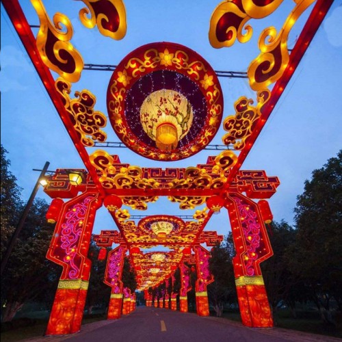 大型节日节庆景区装饰活动彩灯灯光秀定制制作布置布展