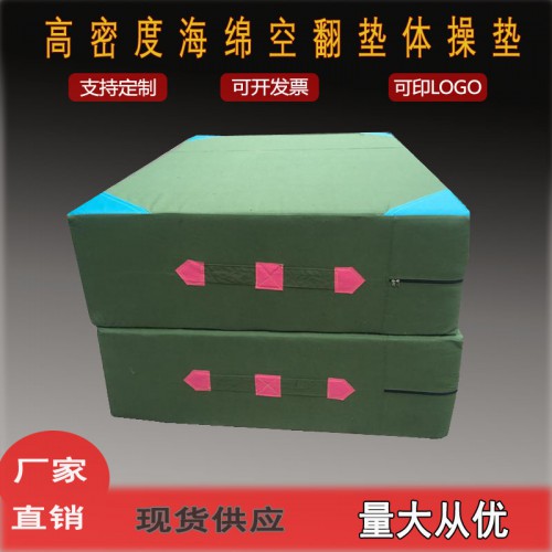 厂家供应训练垫子加厚帆布折叠空翻海绵垫儿童体操垫