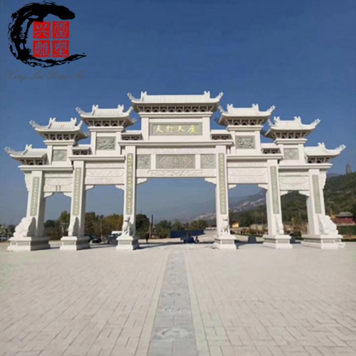 常年供应 大型古建石牌坊 园林工程石牌坊 中式石牌坊