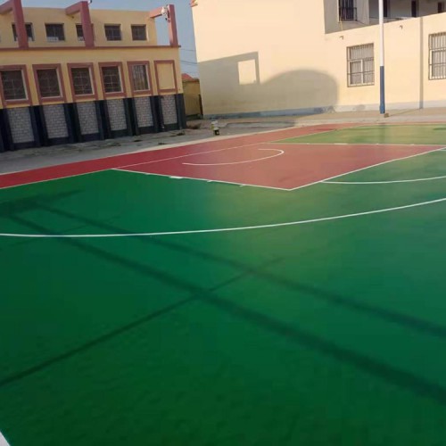 学校塑胶篮球场 塑胶篮球场 室外塑胶篮球场