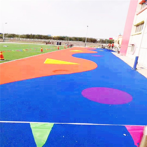 EPDM塑胶地坪 天桥塑胶地面 EPDM塑胶颗粒地面