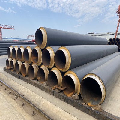 大口径发泡保温钢管 黑夹克发泡保温钢管 走水用发泡保温钢管