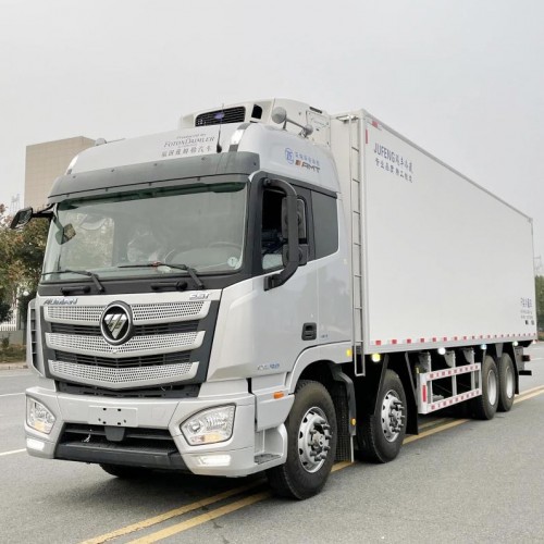 国六EST冷藏车GTL9.6米平地板双驱前四后八物流货车