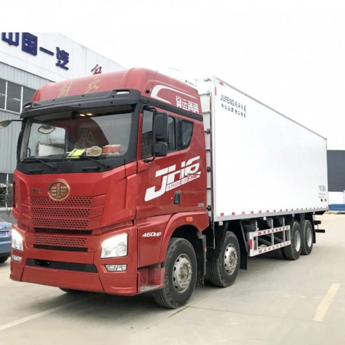 青岛解放JH6冷藏车厂家J6P气囊桥液缓肉钩独立机冷冻车价格