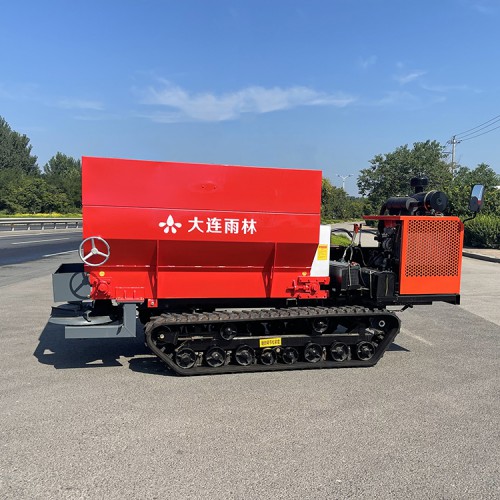 水田用的撒粪机 自走式履带扬粪机  大棚果园用抛粪车