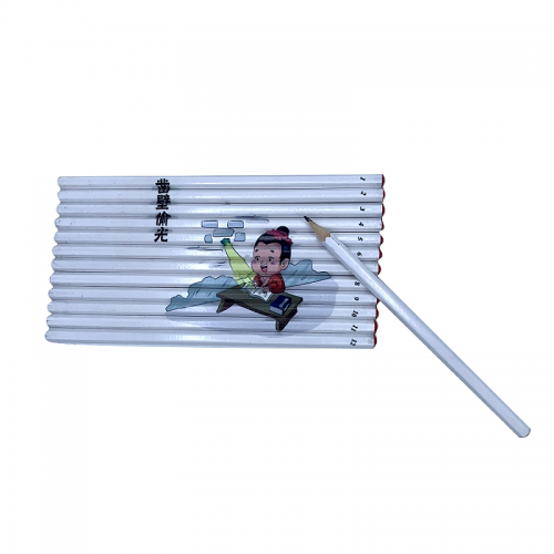 益智文具抗菌铅笔 儿童木制铅笔定制 拼图图案六角环保铅笔套装