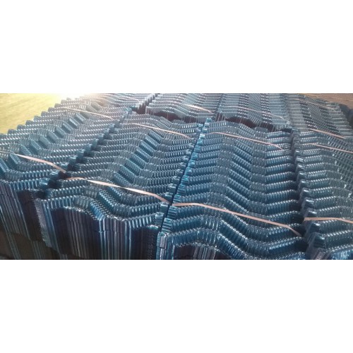 S波填料 透明蓝PVC材质填料 工业逆流塔填料