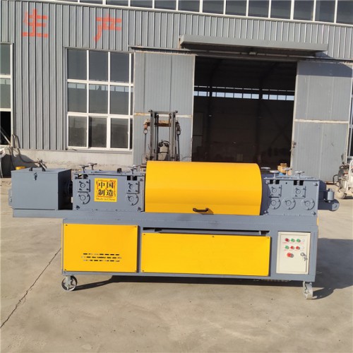 脚手架钢管调直除锈刷漆一体机 小型钢管调直机 钢管除锈刷漆机