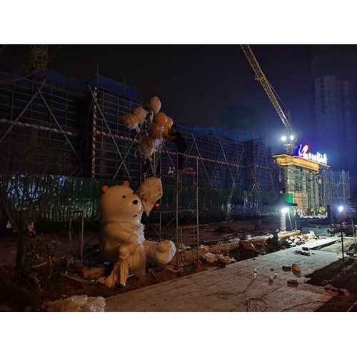 户外大型玻璃钢熊气球雕塑厂家直销欢迎咨询