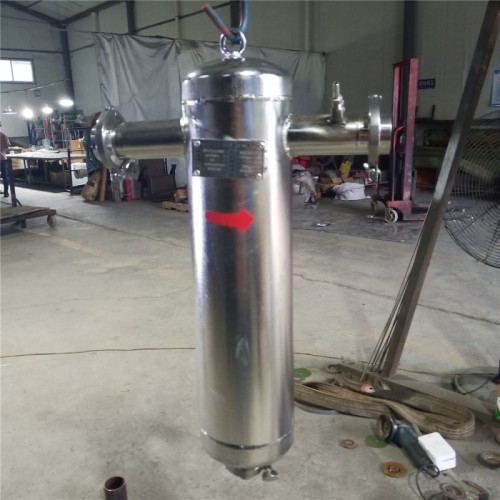 旋风式碳钢DN300内螺纹法兰连接立式气体净化水汽分离设备