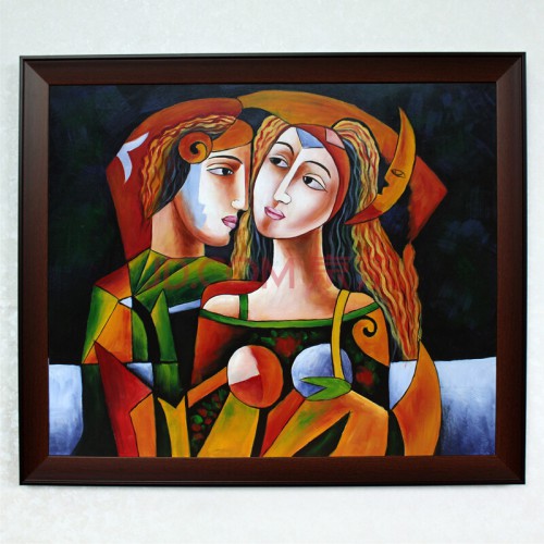 现代简约墙面装饰油画 抽象手绘动物油画