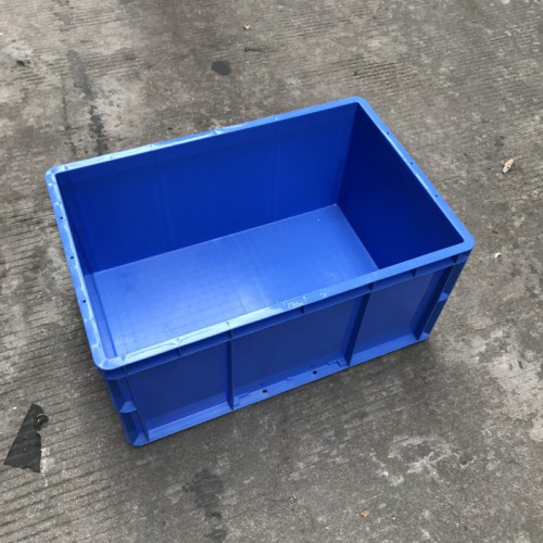 全新料耐摔蓝色防静电加厚欧标塑料周转箱