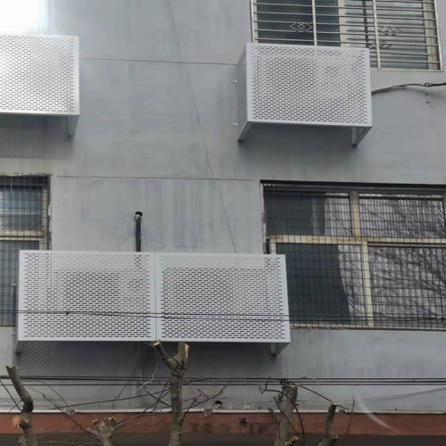 空调外罩 铝合金冲孔空调外机罩 装饰冲孔板冲孔网
