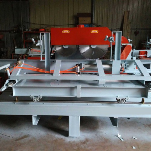 圆木推台锯机 两锯片圆木推台锯