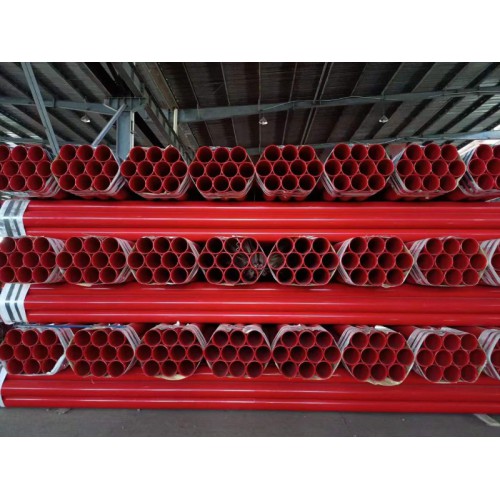 勤丰管业现货供应消防给水内外涂覆钢管钢塑复合管热浸塑电缆管