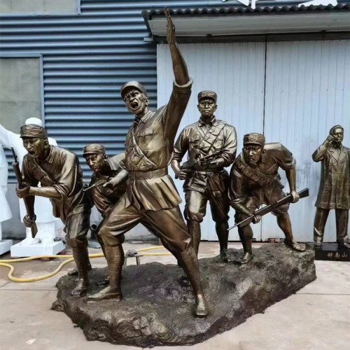 玻璃钢人物雕塑 仿铜玻璃钢人物雕塑 河北玻璃钢雕塑厂家