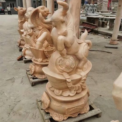 石雕十二生肖 石雕十二生肖厂家定制 河北石雕十二生肖