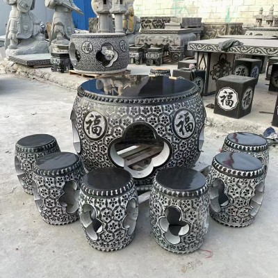 石桌石凳 石桌石凳定制厂家 河北石桌石凳