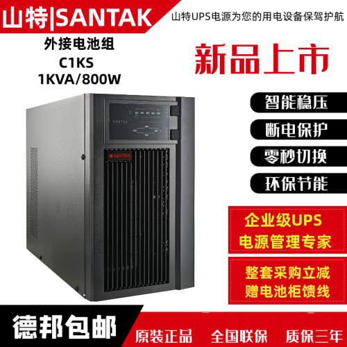 山特UPS电源 C1KS在线式1KVA/800W电脑备用