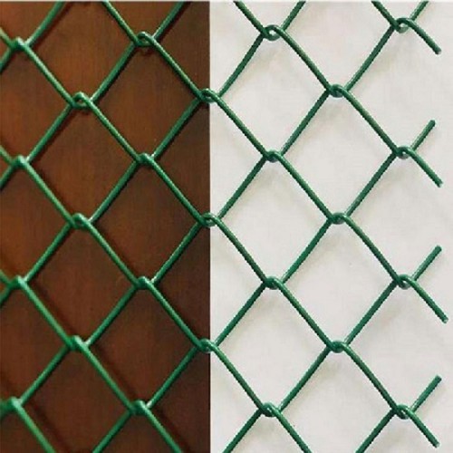 园林球场护栏网 380丝包塑勾花网环华