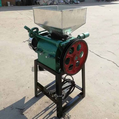 家用小型挤扁机 高粱燕麦压扁机 对辊式大豆挤扁破碎机