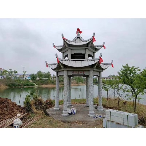 景观石凉亭，仿古石雕凉亭