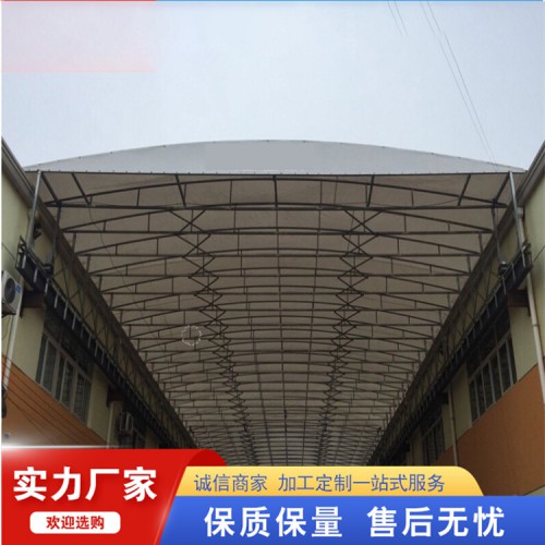 悬空电动棚 电动伸缩式雨棚 室外仓库电动遮阳蓬