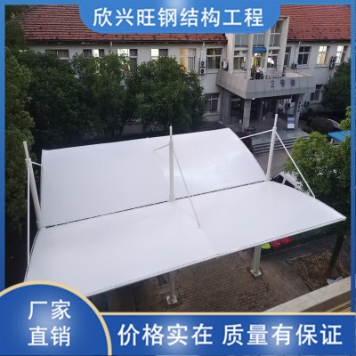 户外移动推拉棚膜结构停车棚工业仓库帐篷电动雨棚