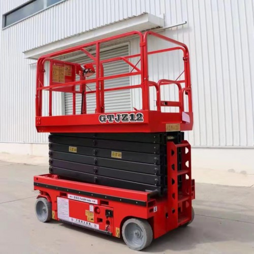 全自动剪叉式高空作业车8米电动自行走升降机 自行式升降平台