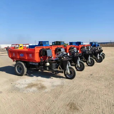 18马力无蓬工程三轮车 建筑柴油三轮车 工地自卸式运输车