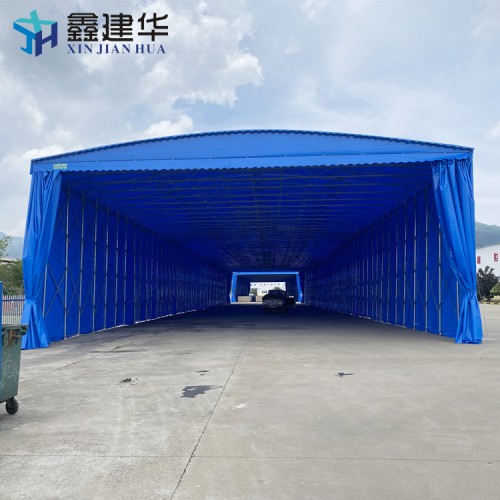 户外移动仓库雨棚电动遮阳蓬厂家定制