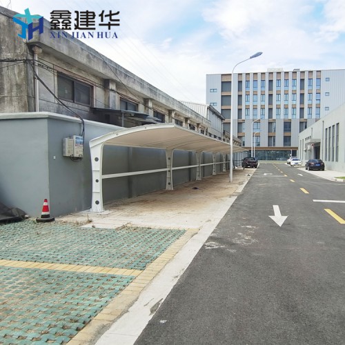 户外电瓶车充电雨棚膜结构固定遮阳蓬电动雨棚质保十年