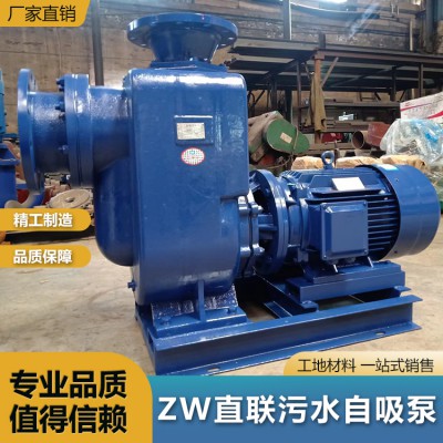 直联自吸式排污泵 大功率污水泵 汽油机柴油机直联带动