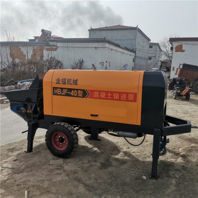 40型混泥土拖泵 柴油机输送泵 打地暖回填细石泵120米