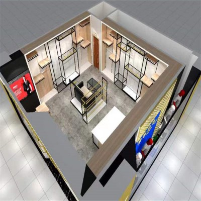 国方木业 定做男装展柜 道具陈列架