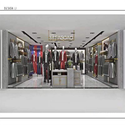 服装展柜定做 男装展示柜 西服高端货架