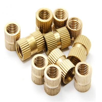 铜螺母 铜花螺母 滚花铜镶嵌件 双通滚花铜花母