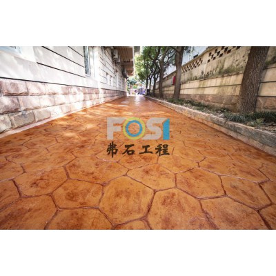 水泥彩色压花地坪 艺术地坪 压模混凝土地坪施工