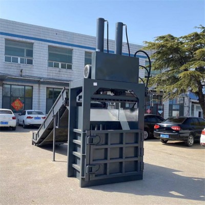 鑫明立式液压打包机 易拉罐塑料瓶压块机 废纸打包压缩设备