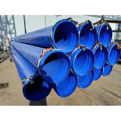 柔性承插式螺旋涂塑钢管 自来水管道 承插口防腐钢管