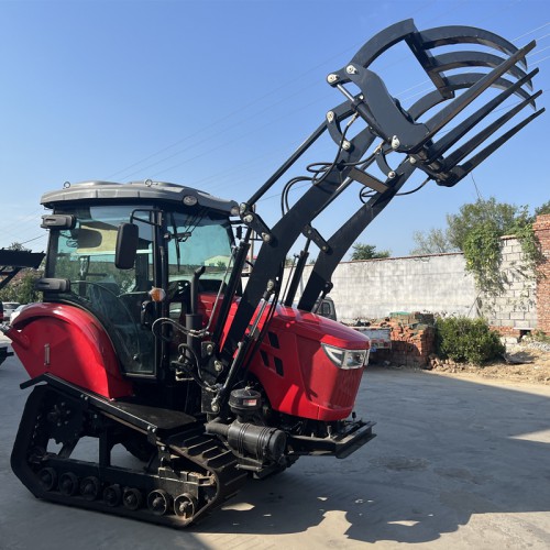 乘坐式水田旋耕机加豪华驾驶室 100马力履带旋耕机加草木抓