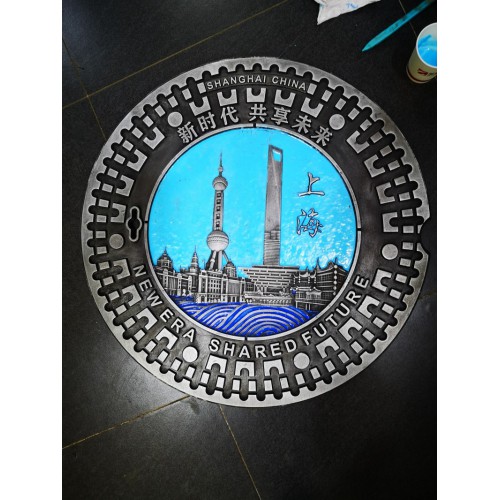 隐形井盖 彩绘井盖 装饰井盖 彩色井盖 水准原点井盖