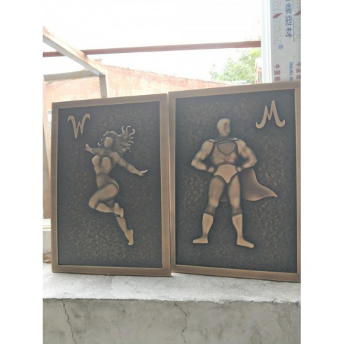 写字楼导视标识 办公楼创意园铝板浮雕标识铜板雕刻铜浮雕标牌