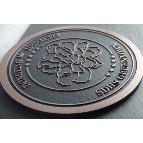 地产铝板浮雕标牌电镀铜板浮雕标识 导视标识设计制作价格