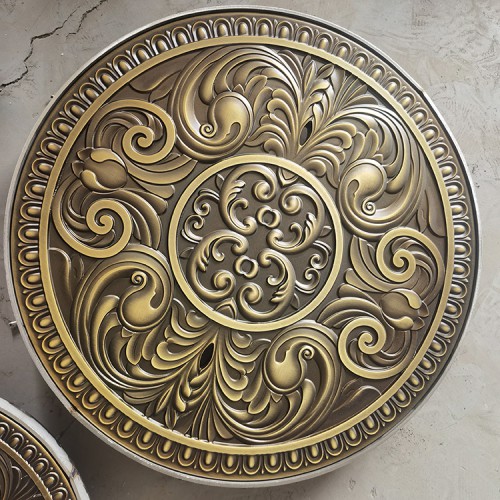 商场商业街户外隐形井盖电力彩绘井盖球墨铸铁铸铜复古井盖批发