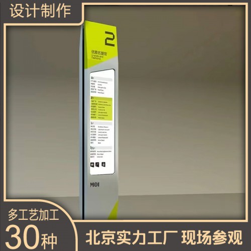 购物中心节能地库大厅导视牌吊挂立牌精神堡垒不锈钢烤漆工程