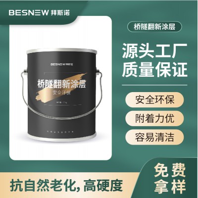 桥隧翻新无机涂层高架桥梁防护栏隧墙面翻新水性涂料