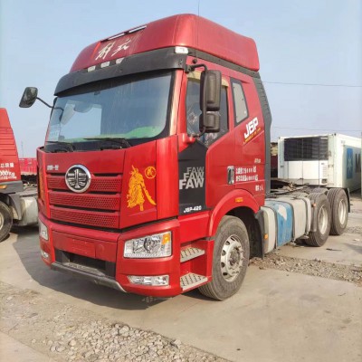 19年10月二手解放J6P牵引车头 420马力国五